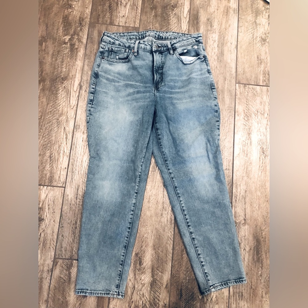 Old Navy OG straight high rise mom jeans, ankle crop high waist